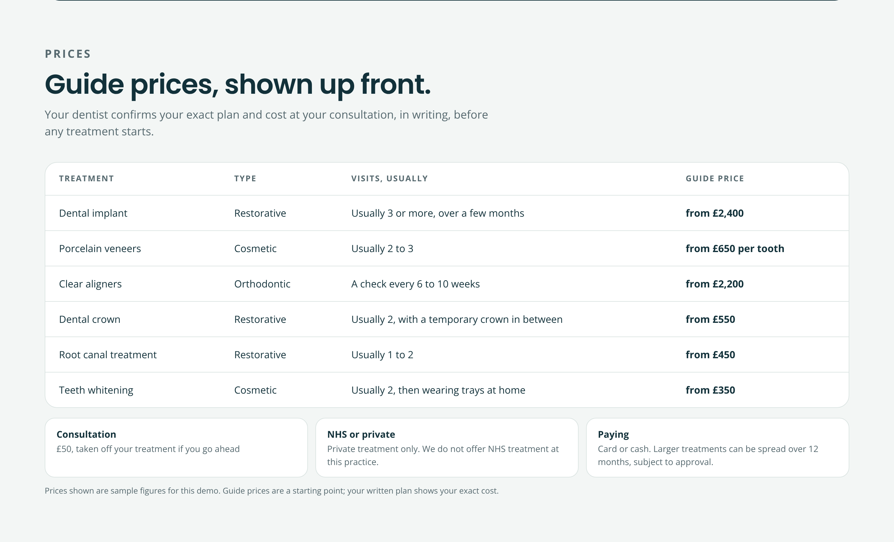 Promise card asking the patient to choose a stop signal: raise a hand, tap an arm or make a sound